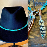 AAA Grade Turquoise Nugget Hatband; Slim