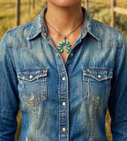 Kingman Petite Naja Necklace; Sterling Silver