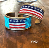 Patriotic Flag Bangle Cuff