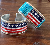 Patriotic Flag Bangle Cuff