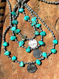 Buffalo Nickel Turquoise Choker