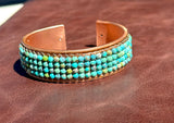 Natural Turquoise and Copper Bangle