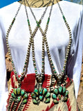 Adjustable Naja and Turquoise Necklace