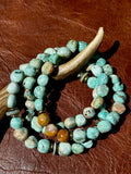 Peruvian Turquoise Triple Strand Bracelet