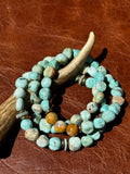 Peruvian Turquoise Triple Strand Bracelet