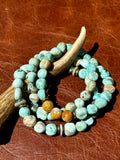 Peruvian Turquoise Triple Strand Bracelet