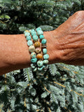 Peruvian Turquoise Triple Strand Bracelet