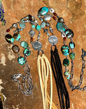 Pueblo; Sequence Buffalo Nickel, Leather Tassel Necklace