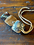Hand Beaded Cuff Bracelet; Sangre de Cristo
