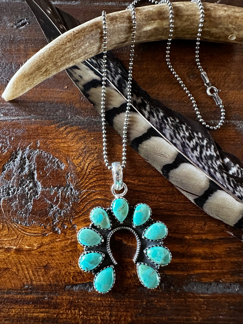 Kingman Petite Naja Necklace; Sterling Silver