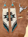 Sterling Silver Triangle Fringe Earrings ~ Wichahpi ~ Lakota