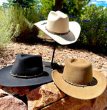 Leather and Chipped Turquoise Hatband; The Minimalist