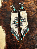 Sterling Silver Triangle Fringe Earrings ~ Wichahpi ~ Lakota