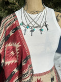 Isleta, Dragonfly, Double Bar Cross Necklace