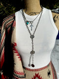 Isleta, Dragonfly, Double Bar Cross Necklace