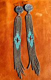 Buffalo Fringe Earrings ~ Silver Lining