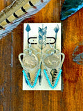 Arrowhead Earrings with Kingman Turquoise