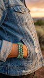 Peruvian Turquoise Triple Strand Bracelet
