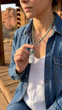 African Turquoise Feather Necklace