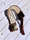 Western Fashion Pearl and Leather Cuff