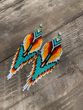 Serape Fringe Native American Style Earrings