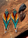 Serape Fringe Native American Style Earrings