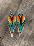 Serape Fringe Native American Style Earrings