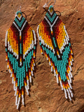 Serape Fringe Native American Style Earrings