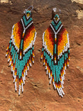 Serape Fringe Native American Style Earrings