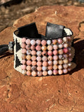 Pueblo Bandelier; Opal Gemstone Cuff Bracelet