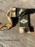 Pyrite or Labradorite Gemstone Loom Cuff Bracelet