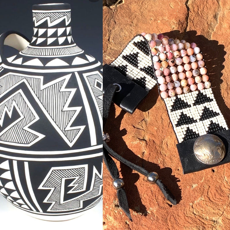 Pueblo Bandelier; Opal Gemstone Cuff Bracelet