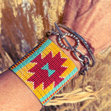 Southwestern Loom Cuff Bracelet, Saltillo Serape