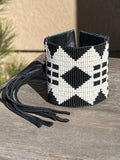 Western Beaded Leather Cuff; Manitou