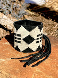 Western Beaded Leather Cuff; Manitou