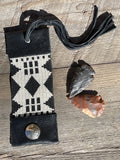 Western Beaded Leather Cuff; Manitou