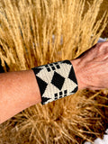 Western Beaded Leather Cuff; Manitou