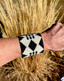 Western Beaded Leather Cuff; Manitou