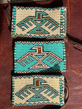 Thunderbird Hand Loomed Cuff Bracelet; Turquoise