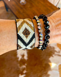 Navajo Pearl Loomed Cuff; Telluride