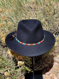 Southwestern Hatband La Chula; Natural Turquoise and Leather