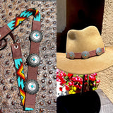 Turquoise Concho Hatband; Sundance