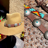 Turquoise Concho Hatband; Sundance