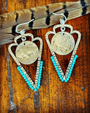 Arrowhead Earrings with Kingman Turquoise