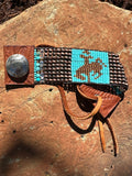 Copper Navajo Pearl Bronc Cuff; Rhinestone Cowgirl