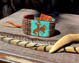 Copper Navajo Pearl Bronc Cuff; Rhinestone Cowgirl