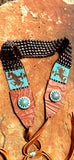 Copper Navajo Pearl Bronc Hatband; Joe 307