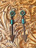 Rustic Arrow Native Style Rosette Earrings