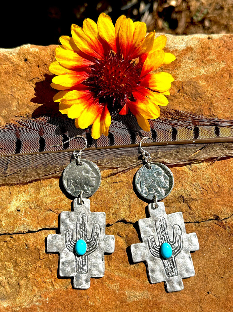 Versatile, eye catching, and easy to wear......these darling little cactus forms are becoming big favorites. Silver is in and it goes with everything!